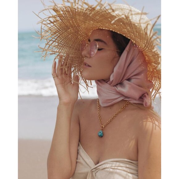 18k Gold Chain Link Necklace for Women, Baroque Pearl/Compass Pendant Necklace - Picture 3 of 7